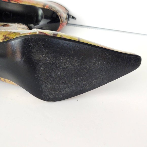 Patent stiletto graffiti print ankle boots - Picture 14 of 16